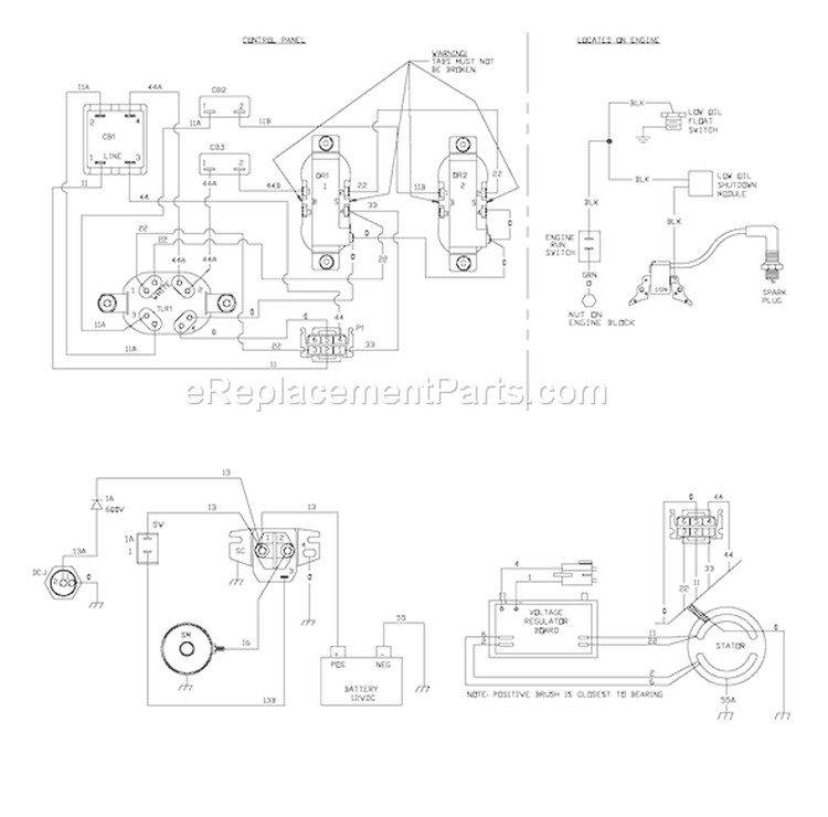 Page F Diagram and Parts List for 030210-2  Briggs and Stratton Generator